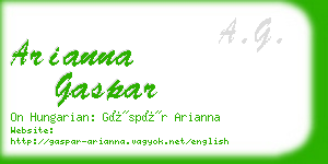 arianna gaspar business card